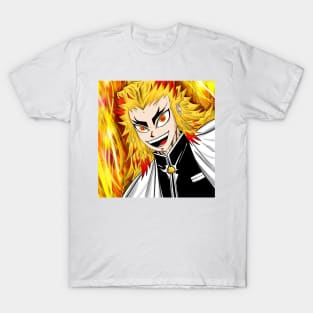 the rengoku the flame hashira in demon slayer T-Shirt